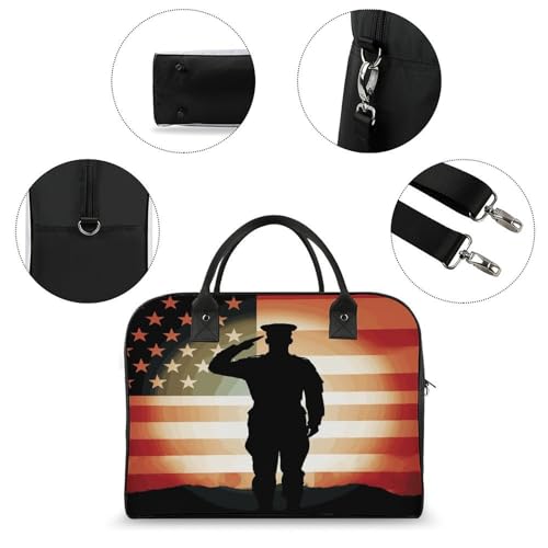 Maletín ligero para portátil con diseño bandera americana miniatura 6