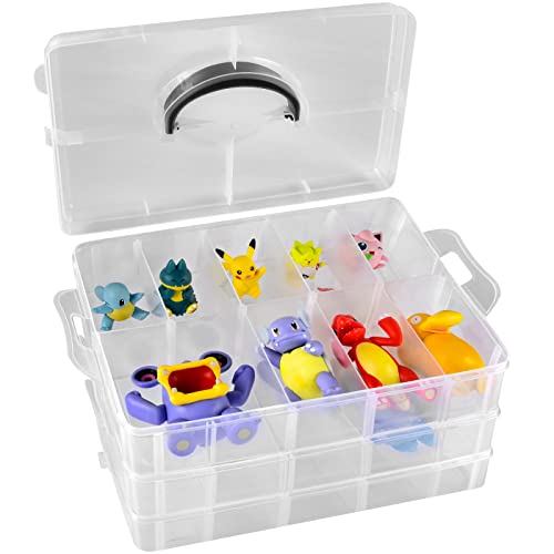 Case Compatible with Pokemon Battle Figure, Storage for PokÃ©mon Action Figurines, Box for Pikachu/ Charmander/ Squirtle/ Bulbasaur/ Eevee/ Jigglypuff/ Charizard/ Gengar Mini Toys for Kids (Box Only)