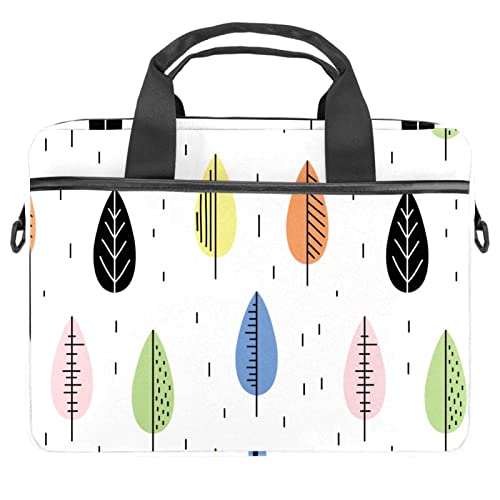 Sac à bandoulière pour ordinateur 13-14.5 pouces, sacoche feuilles d'automne multicolore