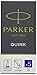 Parker Quink recambios para plumas estilográficas, cartuchos largos, tinta azul, caja de 5