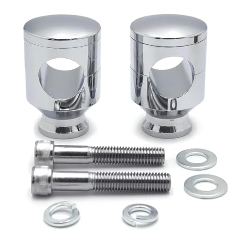 Rehausseurs de guidon moto 1.25 chrome droit 2 pouces pour Harley Davidson