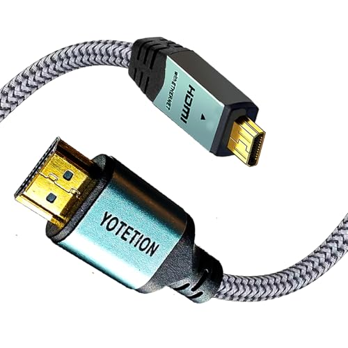 Cable micro HDMI a HDMI de 20 pies y 4K nylon trenzado para cámara Sony y GoPro