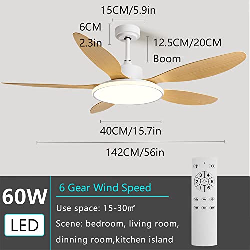 Ventilateur de plafond silencieux éclairage LED télécommande - 4