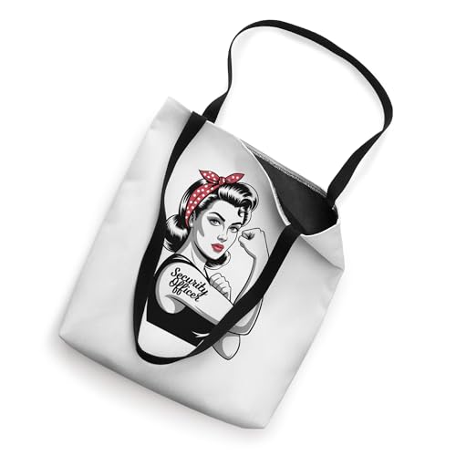 Bolso tipo tote para mujer con diseño de oficial de seguridad Rosie Riveter miniatura 2