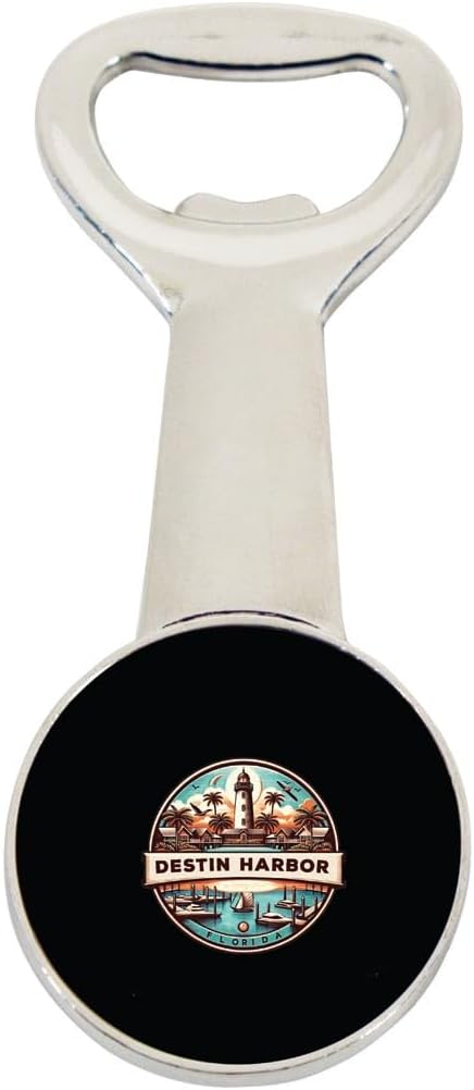 Destin Harbor Florida Souvenir Destination Magnetic Bottle Opener 4-Pack