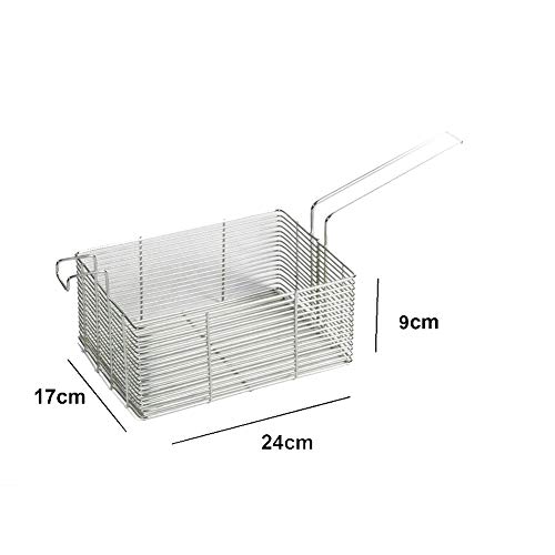 AIZHIYI Fritadeira Elétrica Profissional 1 Cuba 5 Litros Aço Inox 110V, 2500W