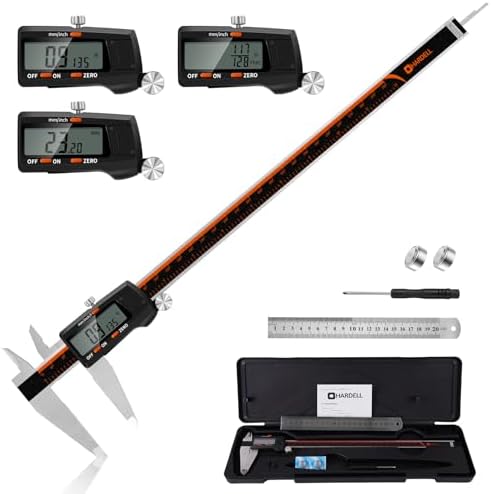 HARDELL Digital Caliper 12 Inch, Large LCD Screen Caliper Measuring Tool