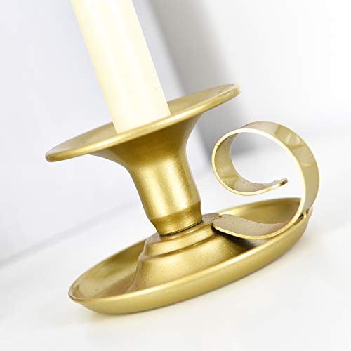 Retro Iron Taper Candle Holder, Set Of 2, Simple Black Candlestick Holders Candlelight Stand For Halloween Christmas Dining Room Home Decoration Display #TOP2