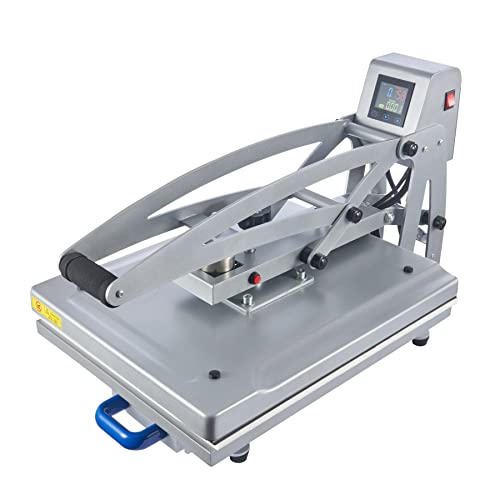 CREWORKS 16x20 Inch Heat Press Machine with Slide Out Base, Auto Open Clamshell Heat Press, Digital Clam Heat Press for T Shirts Bags Mouse Pads, Home Heat Transfer Machine for Gifts Charity Business