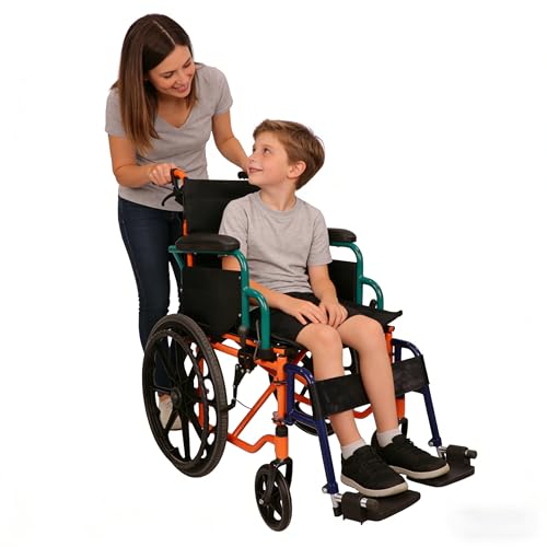 Image of 2026 Model Wheelchair for Kids, Children's Mobility Wheel Chair,Transport Lightweight Foldable,Multi-Functional Disabled Children,for Cerebral Palsy, Kids (Children-A)