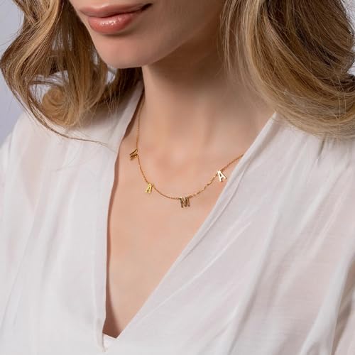 Mama Necklace for Women, 18K Gold Vermeil Mother's Necklaces, Mom Dainty Necklace for Women, Cursive Letter Pendant Necklace | Perfect Gifts for Mother's Day & Birthday4