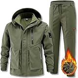 Herren Skianzug Winter Warm Winddicht Wasserdicht Set Dicke Schneejacke und Hose Overalls Kapuze Outdoor Skianzug für kaltes Wetter