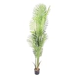 Picysa - Palmera artificial, diseño tropical realista con ramas ajustables y base resistente, para decoración de oficina en casa (1,2 m)
