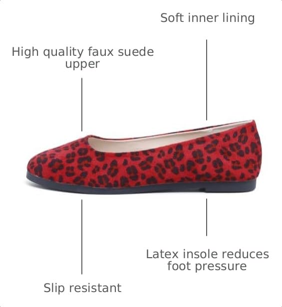 Image of Dear Time Women's Flats Comfortable Slip On Ballet Flats Soft Solid Casual Shoes