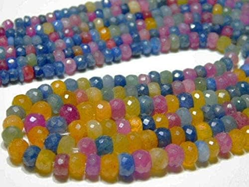 Multi saphir africain AAA en perles rondelles facettées haut de gamme pour bijoux fins LKBEADS