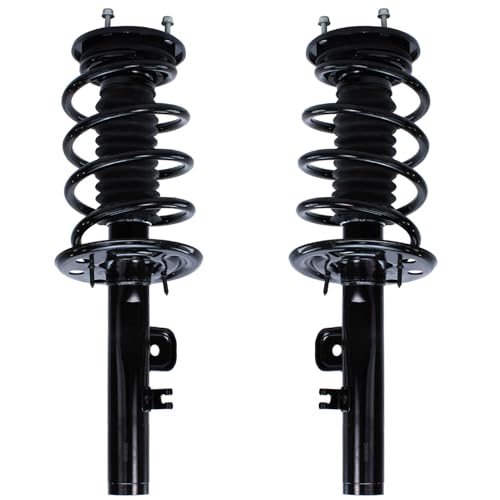 Image of Detroit Axle - Front Struts for 2009-2012 Ford Flex [Non-Turbo] Complete 2 Struts with Coil Spring 2010 2011 Replacement Suspension Quick Install Ready Shocks Assembly