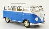 fertigmodelle historische schiffe Fertigmodell VW T1 Bus, blau/weiss , Modellauto, Fertigmodell, Welly 1:24