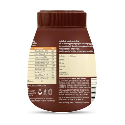 Image of Ayurvedic Weight Gainer Supplement Capsules |Not Tablet| Support Healthy Muscle Mass Gain for Men Women Female - 60 Capsule