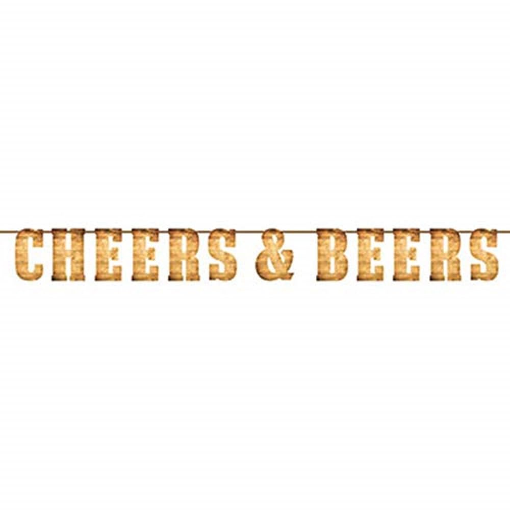 Creative Converting Cheers & Beers Mektup Afişi, Çok Renkli