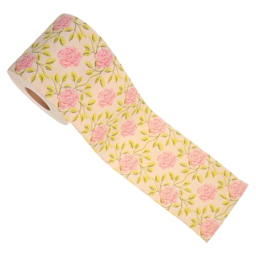 CHILDWEET Papel Higiénico Diseño Personalizado de Rosas Rollo de Pulpa de Bambú para Uso en Oficina y Eventos