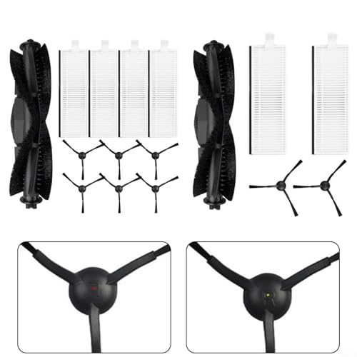 Replacement Brushes for Laresar Evol 3 & 3S Vacuum, Unique Rubber Treads, Mop Pad & HEPA Filter Accessories