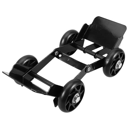 Kichvoe Rodillo de Neumático de Emergencia para Motocicleta y Triciclo, Carro Resistente de Metal Negro, Herramienta Portátil para Mover Ruedas Pinchadas sin Esfuerzo, Accesorio Automotor