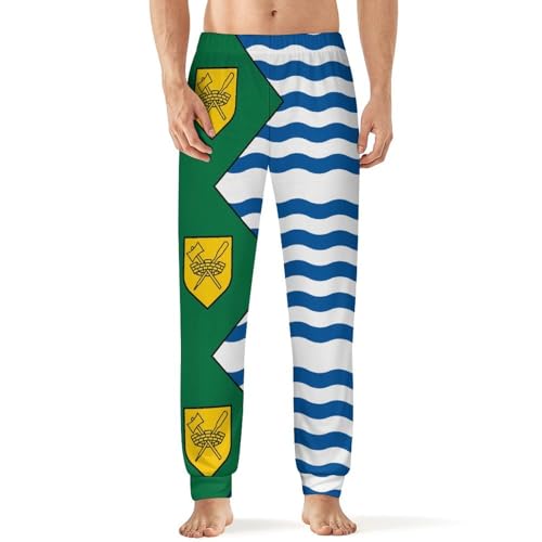 Flag of Vancouver Men's Pajama Bottoms Sleep Lounge Soft Comfy Pants Sleepwear