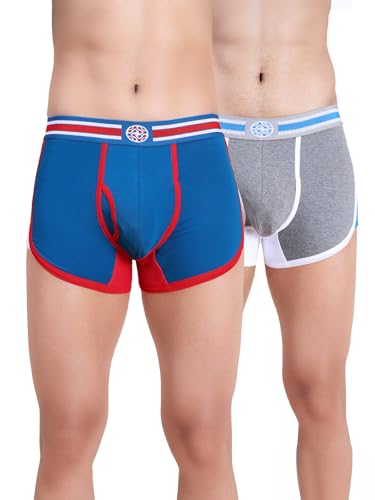 Image of RUPA Colors Mens Premium Sporty Front Open Mini Trunks| Breathable Fabric | Super Stretchable | Pack of 2