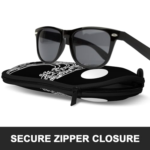 Image of Sunglasses Soft Case, Ultra Light Portable Neoprene Zipper Glasses Case for Men Women
