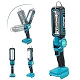 MaxEarn Accu-led-werklamp voor Makita 18 V, draagbare led-zaklamp met 140 graden draaibare kop, 1000 lm, outdoor werkplaatslamp voor autoreparatie, camping, wandelen, vissen, noodgevallen (zonder