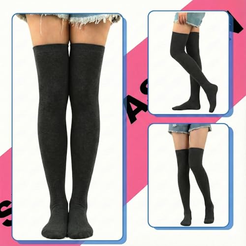 Image of Black and White Striped Arm Leg Warmers Sleeves Set Rainbow Socks Knee High Fingerless Gloves Hand Thigh Warm