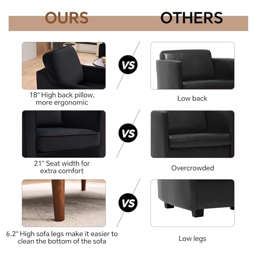 Sillón estilo medio siglo terciopelo negro miniatura 6