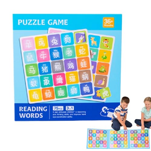 Higyee Alphabetisierungsspiele RQBOMP36VKHPAKVWGGOQ Wort-Matching-Puzzle