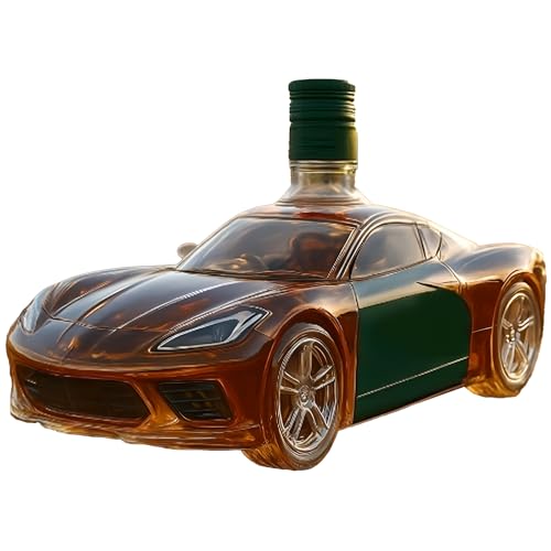 Statua Artistica da 300 Ml - Bottiglia Decanter per Whisky, Bottiglia per Whisky e Vino a Forma di Auto Sportiva 3D, Contenitore per Liquori Soffiato a Mano, Accessorio da Bar, Decorazione Artistica