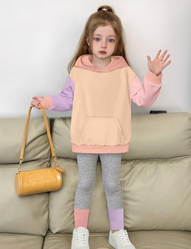 Toddler Girl Clothes Tie-Dye Stripe Color Block Toddler Girls Clothes Little Girls Kids 2pcs Outfits Hoodie Leggings