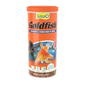 Tetra Goldfish Flakes, Nutritionally Balanced Diet for Aquarium Fish, Vitamin C Enriched Flakes, 8.81 Ounces