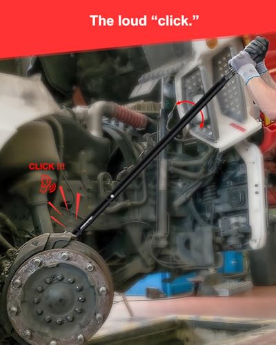 Image of 1 Inch Torque Wrench 200-1400 FT-Lb - 24-Tooth Reversible Ratchet, ±3% Accuracy, Cr-V Steel, Dual Scale (Ft-Lb /Nm), 55 inch Length Heavy Duty Torque Wrench for Trucks, Trailers & Heavy Equipment