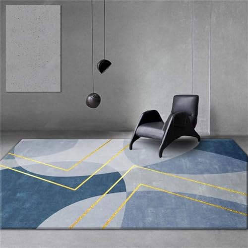 Tapis de salon simple moderne bleu 200x250cm pour masquer les sols usés - 2