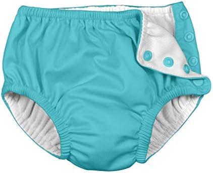 i Play. Baby Toddler Ultimate Reusable Snap Swim Diaper, Aqua, 2T-3T