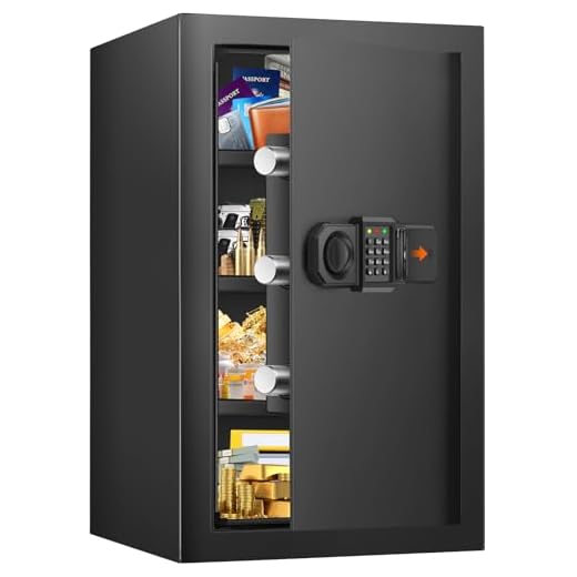 5.2 Cuft Large Fireproof Safe for Home Use, Digital Home Safes Water and Fireproof with Spare Keys and Alarm System, Anti-Theft Fire Proof Safe for Home Office