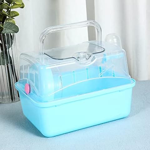Misyue Hamster Cage Portable Carrier Hamster Carry Case Cage(Blue) Cover