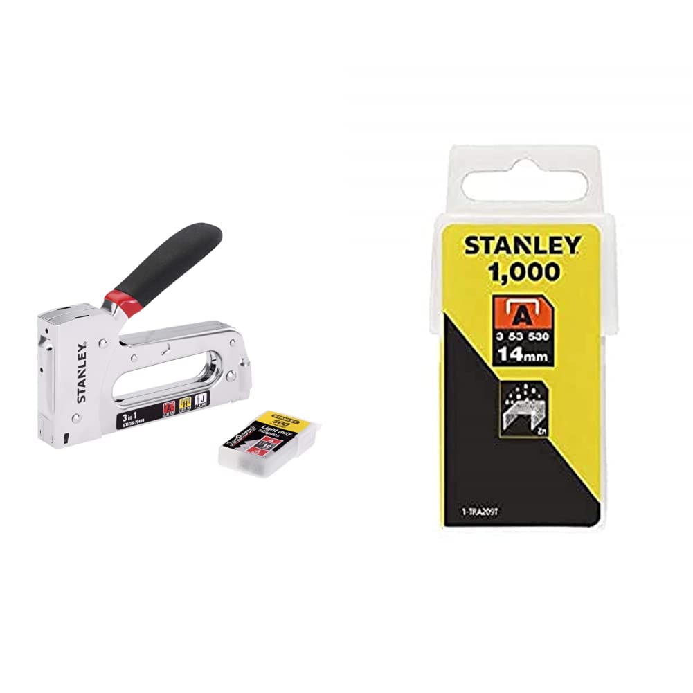 Stanley Stht6-70410, agrafeuse 3 en 1, corps acier, anti-bourrage
