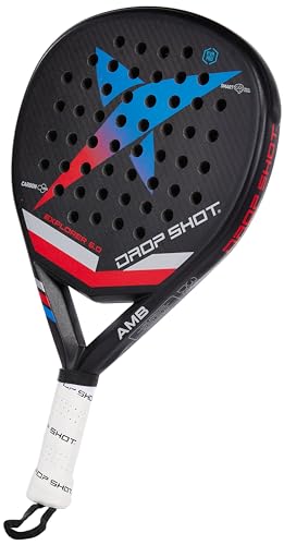 Drop Shot Explorer 6.0 - Padel Racket Series - Padel Racket with Shock Absorption, Great Control and Power – Professional Padel, Black