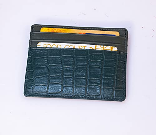 Image of BROWN BEAR Premium Branded Men's Pure German Nappa Leather, RFID ATM Card Holder (Green)