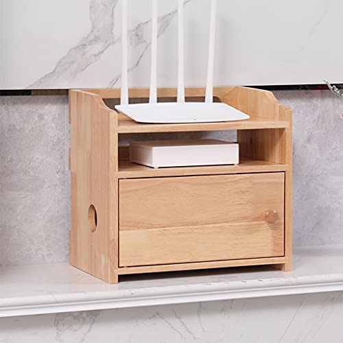 Caja de almacenamiento para enrutador, caja de almacenamiento para accesorios de TV, soporte para caja de almacenamiento WiFi de escritorio, estante de almacenamiento de 3 capas, soportes para caja d