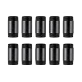 10 PACK 1/2 * 2inch Rustic Industrial Style Coating Black Thread Pipe Nipple for Home Decor (2