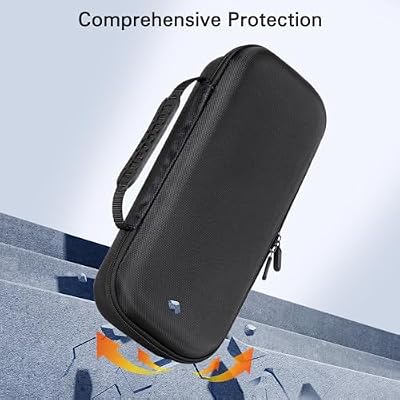 CoBak Hard Carrying Shell Case for PlayStation Portal Remote Player - with 2 Screen Protector, 1 Grip Case, 4 Thumb Grip Caps, Hard Outer Cover for PS5 Portal, Black