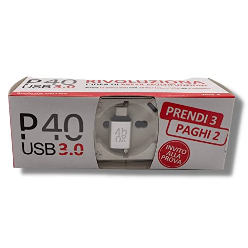 4Box P40 USB 3.0, Presa Schuko con USB-C