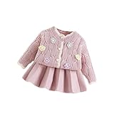 [YJSO] 子供服 2点セット ベビー服 スカート セットアップ 紫色 上下セット キッズ カーディガン 女の子 前開き ガールズ 長袖 プリーツスカート 花見 公園 おしゃれ 可愛い 90 七五三 プレゼント 入学式 卒業式 誕生日 春秋