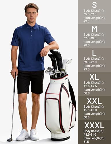 Polo de golf MIER évite la transpiration et protège du soleil bleu S
